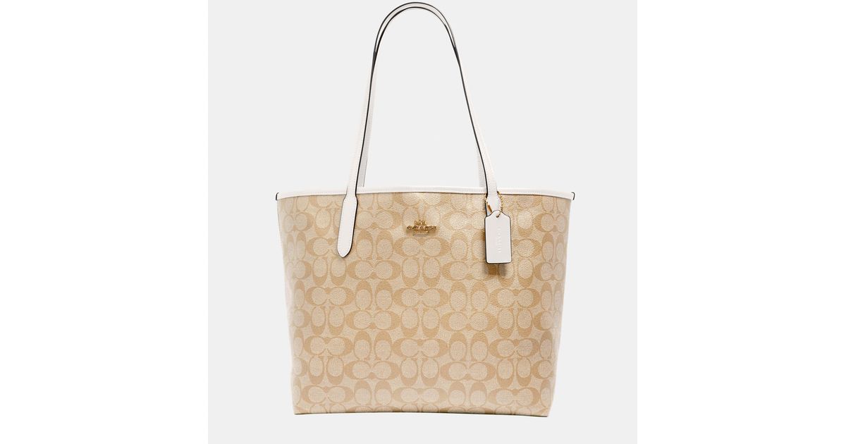 COACH Signature Pvc City Tote Bag in Natural Lyst UK