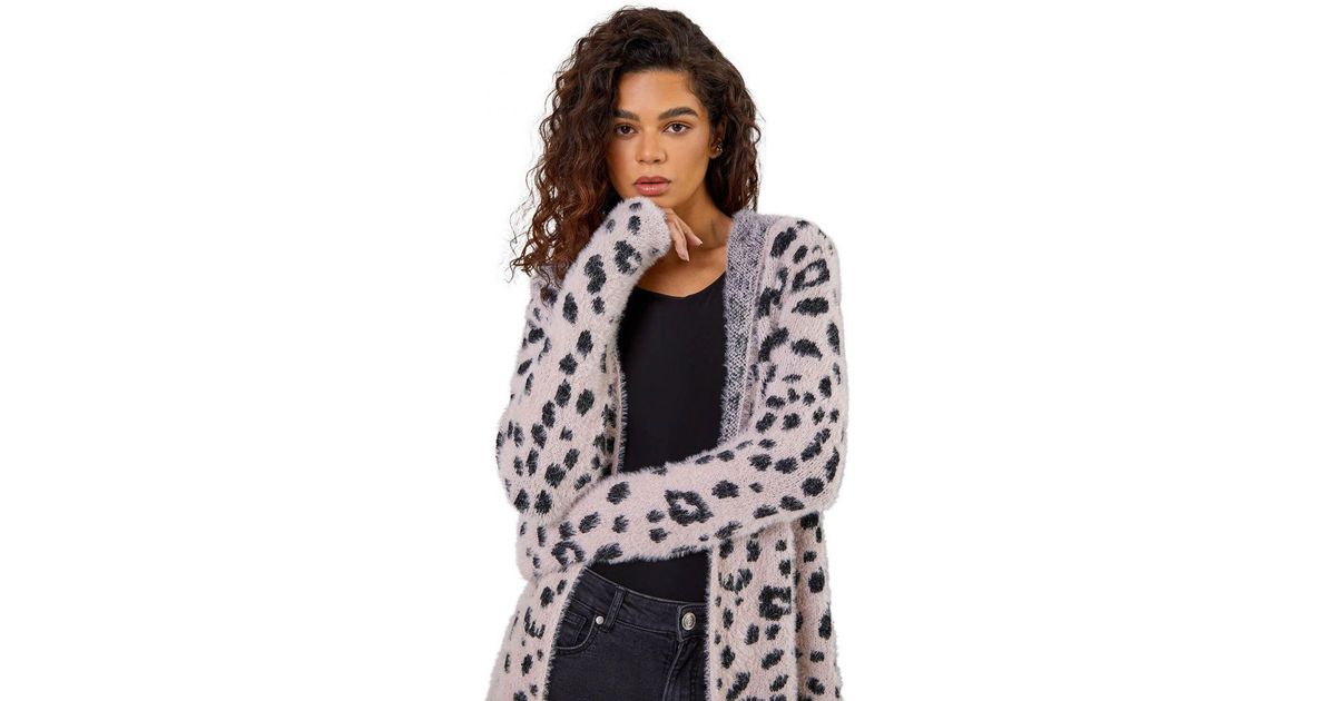 Leopard print hooded clearance cardigan