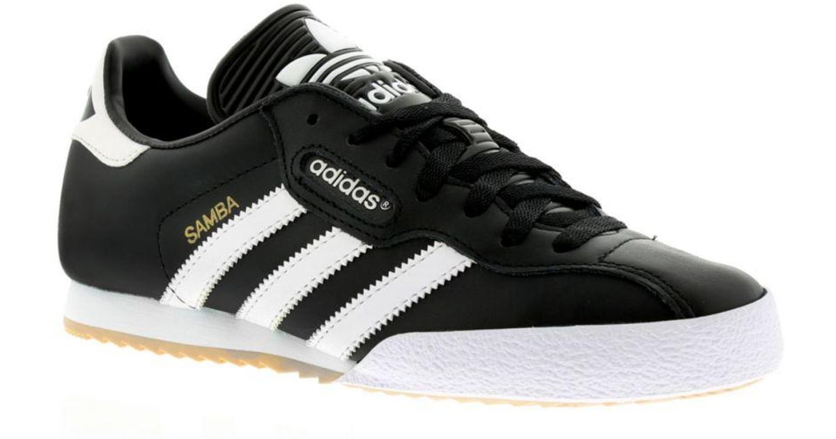 adidas Originals Samba Super Black Textile Leather Indoor Soccer Shoes Trainers for Men Lyst UK