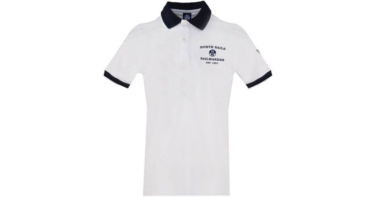 North Sails Sailmakers White Polo Shirt Cotton for Men | Lyst UK