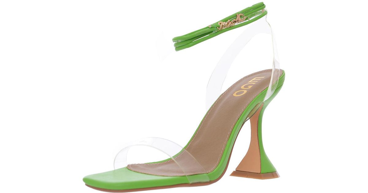 EGO Dani Heeled Sandals With Ankle Tie in Green Lyst UK