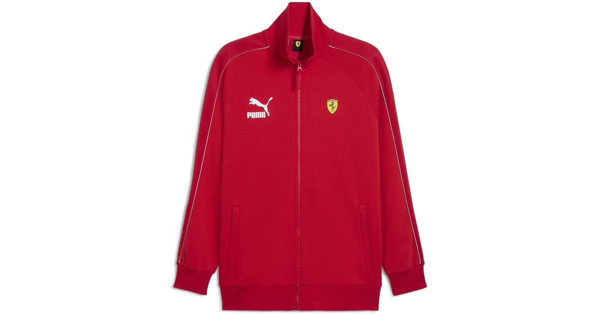 PUMA X Scuderia Ferrari Race Iconic Track Jacket in Red for Men | Lyst UK