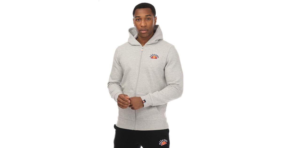 Ellesse grey zip hoodie sale