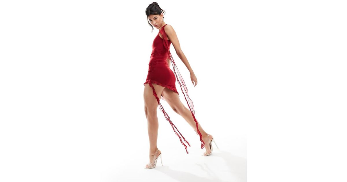 strapless open back dress PINK JELLYFISH PRINTED SILK ORGANZA OVERSIZED DRESS  THA SEEN