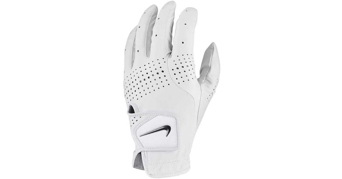 white nike leather gloves