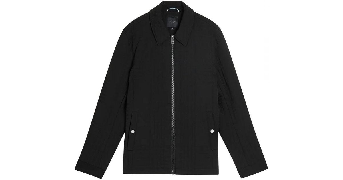 Ted Baker Manburn Mens Black Harrington Jacket main image 0
