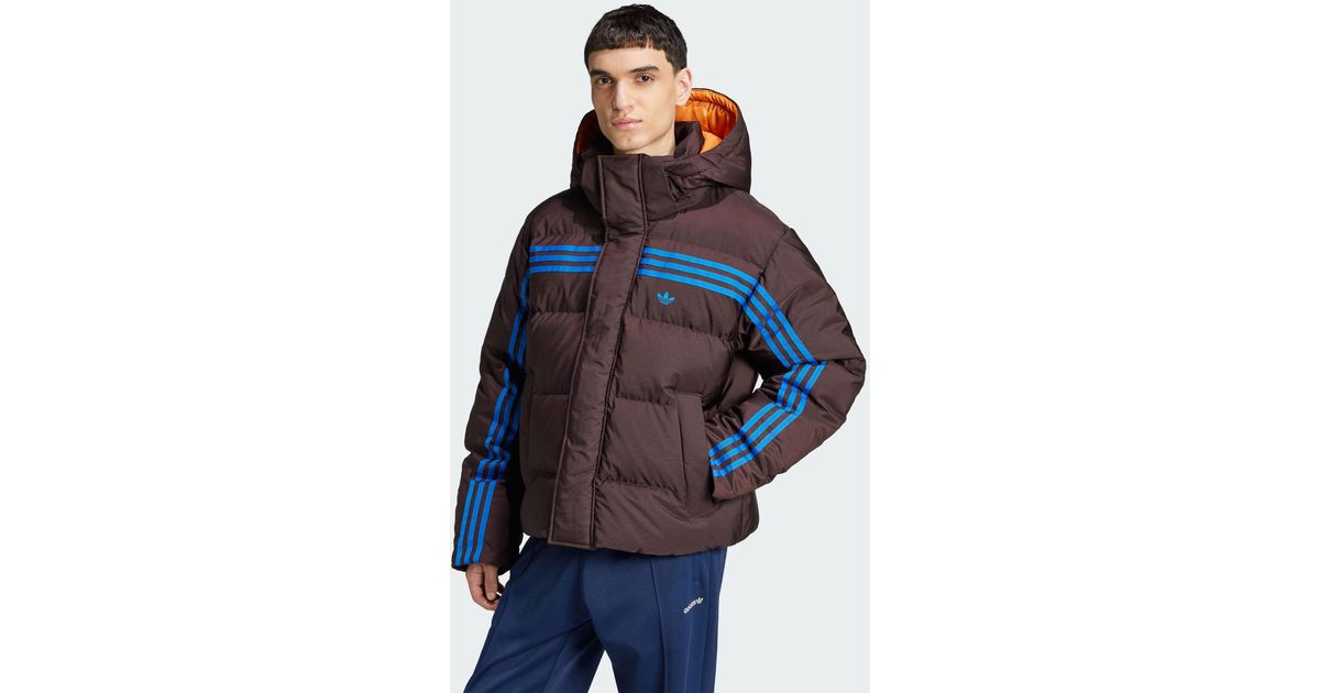 adidas Originals 70S Premium Puffer Jacket in Blue for Men | Lyst UK