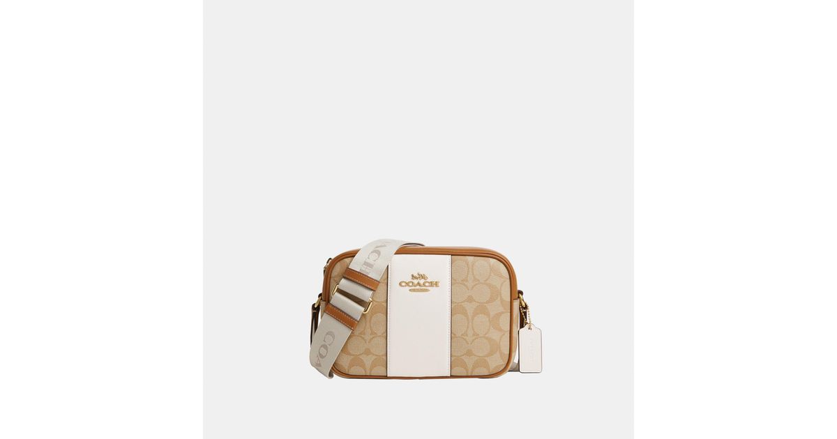 COACH New Jamie Camera Bag With Webbed Strap in Natural | Lyst UK