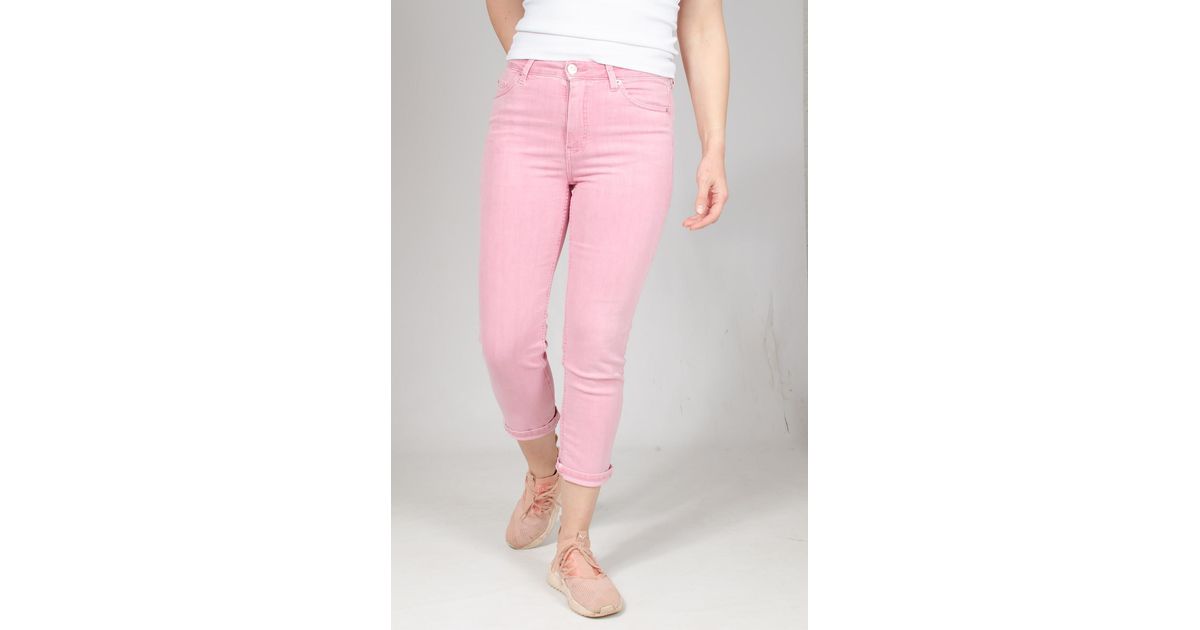 Marks & Spencer Cigarette Cropped Jeans in Pink