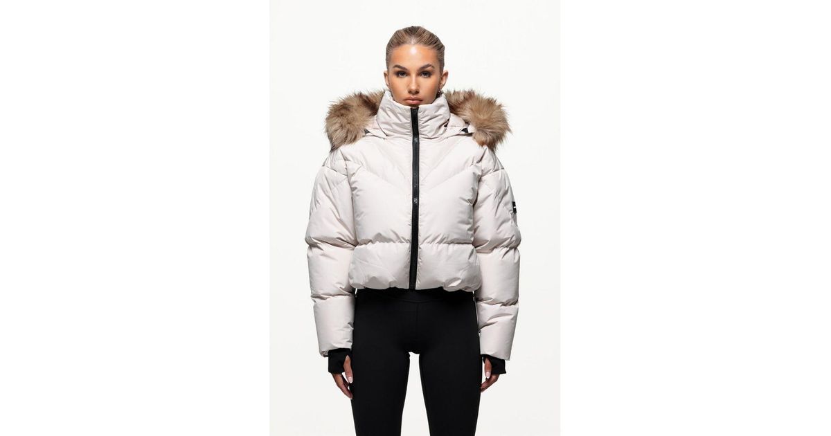 Good for nothing fur hood padded jacket discount