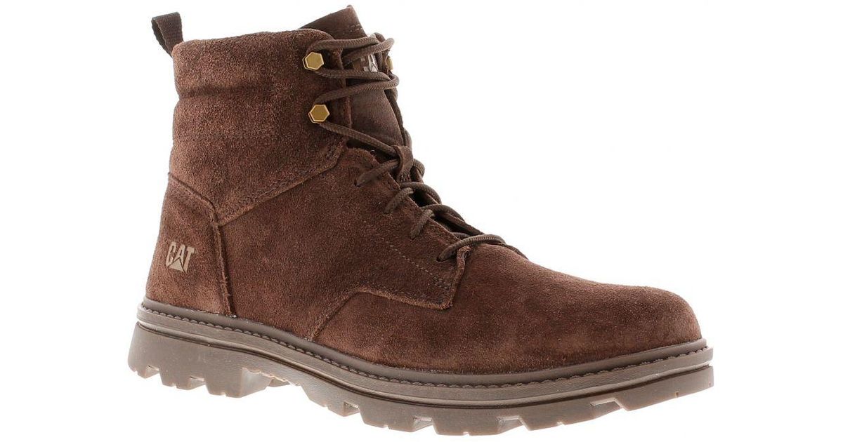 Caterpillar Practitioner Mid Smart Leather Boots Brown for Men Lyst UK