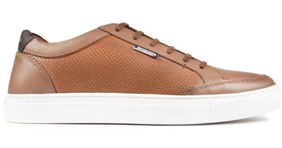 Lambretta Percy Leather Trainers in Brown for Men | Lyst UK