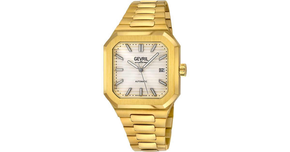 Gevil Gevril Grand Concourse Swiss Automatic Sa100 Decorated Movement With ...