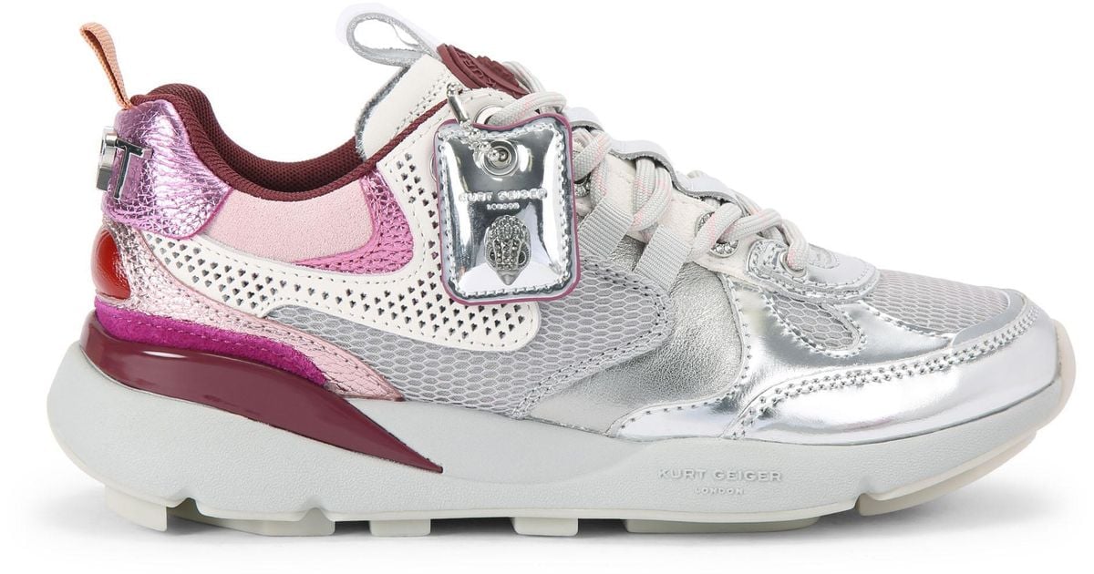 Kurt Geiger Leather Runner Sneakers in Metallic Lyst UK