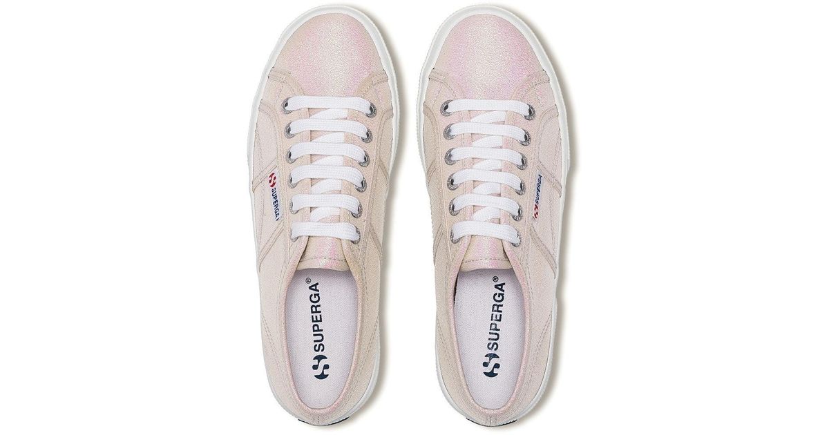 Superga Ladies 2740 Lame Platform Trainers Iridescent Material Synthetic in Natural Lyst UK