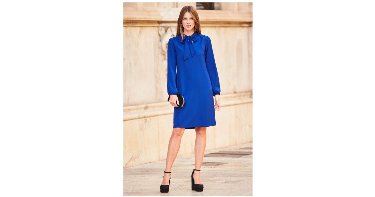 Cobalt blue shift store dress