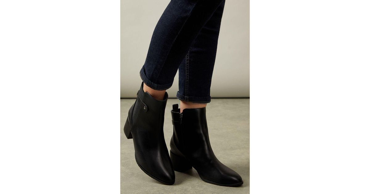 Wallis Wide Fit Ahio Medium Block Heel Chelsea Ankle Boots in