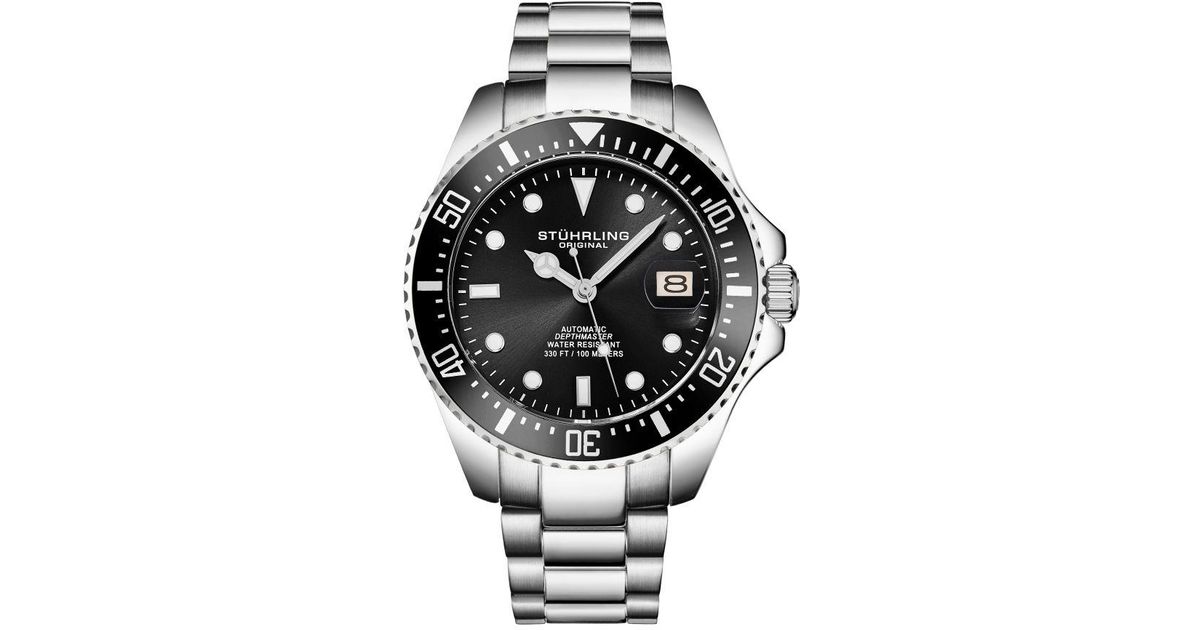 Stuhrling Japanese Automatic Depthmaster 4048 42Mm Diver in Grey for ...