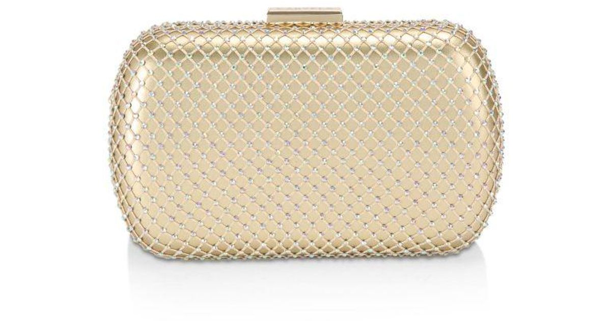 Carvela gold shop clutch bag