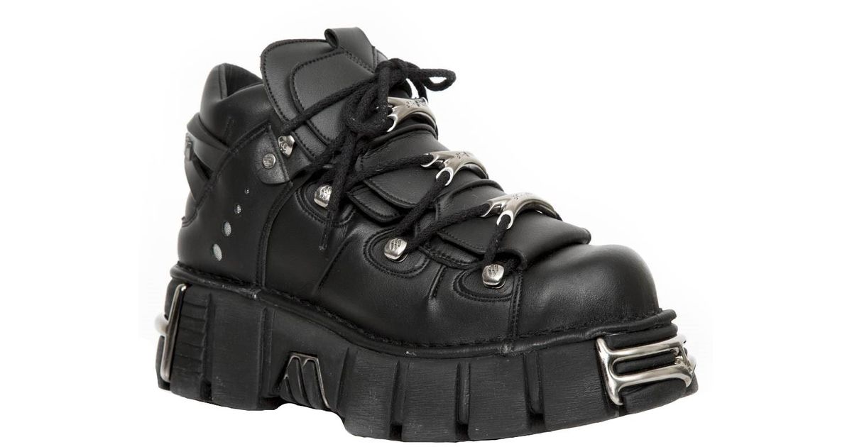 New Rock Vegan Leather Gothic Boots- M-106-Vs1 in Black | Lyst UK