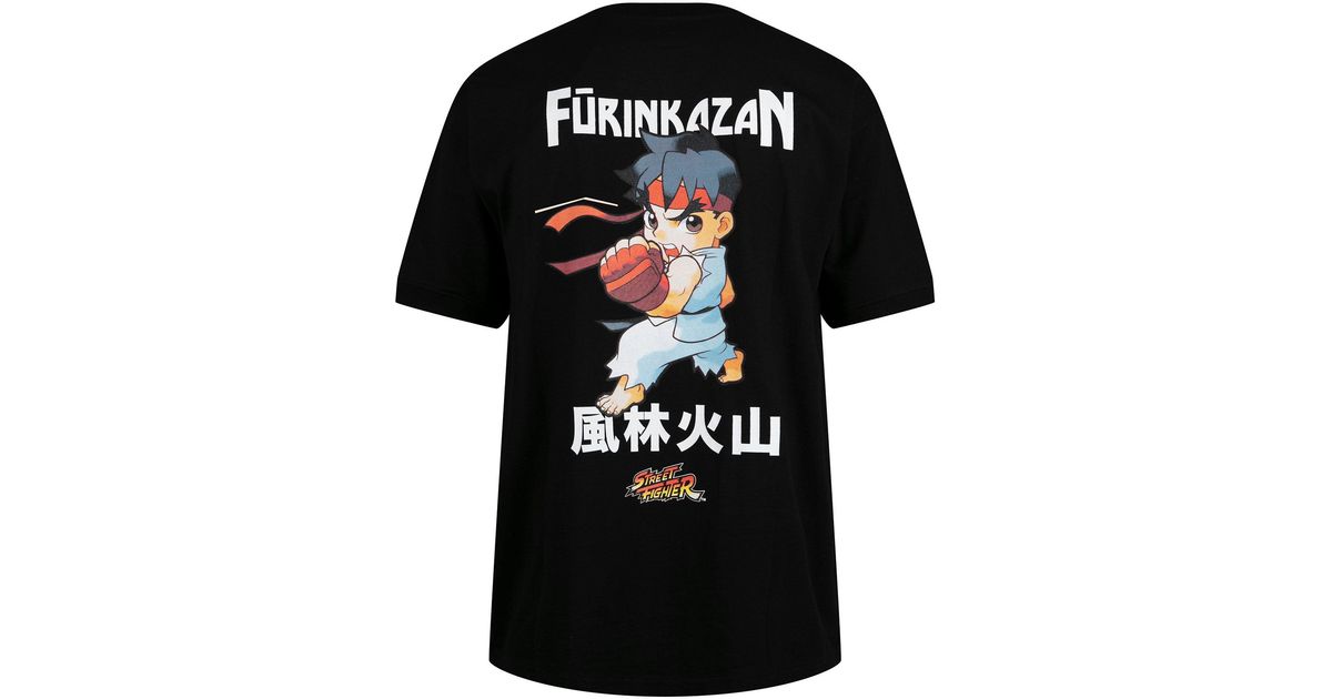 luke-1977-furinkazan-street-fighter-t-shirt-in-black-for-men-lyst-uk
