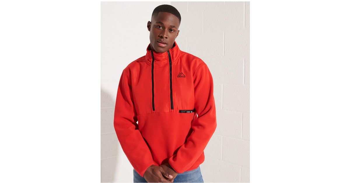 Superdry hooded half store zip windbreaker