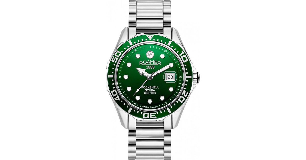 Roamer 220858-41-75-50 Rockshell Mark Iii Scuba Watch in Green for Men ...