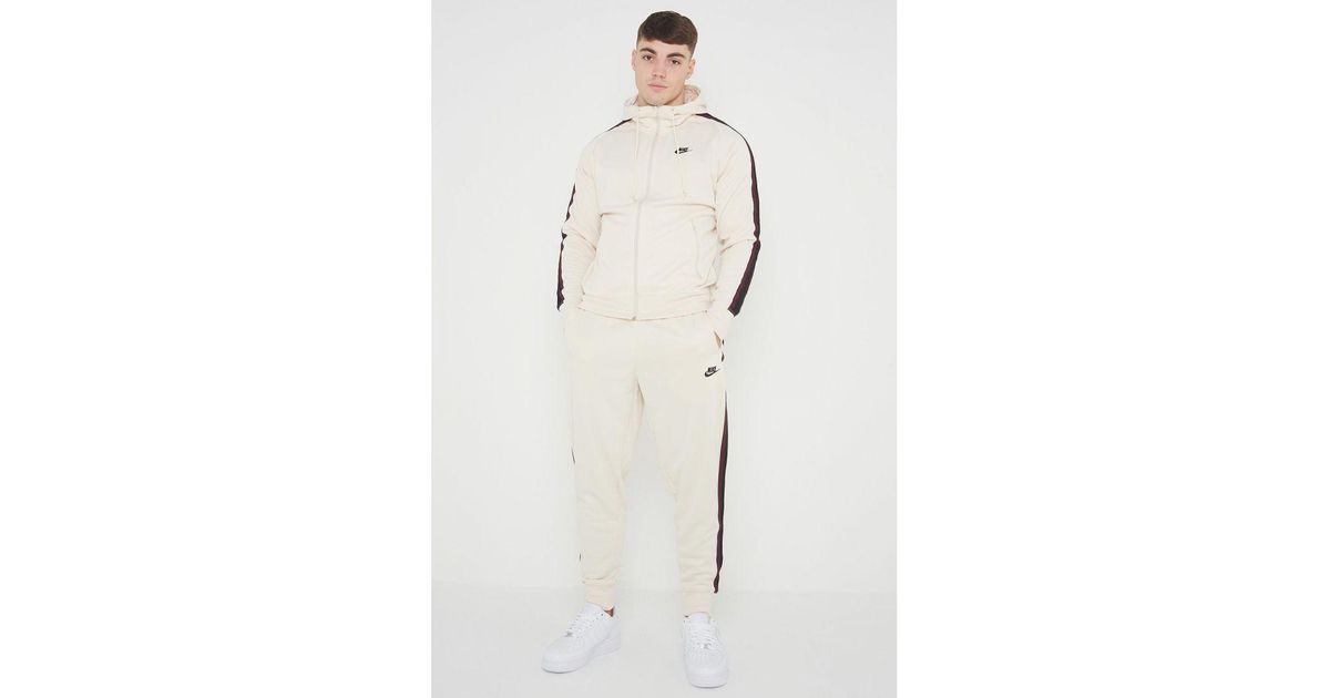 Nike Tribute Poly Tracksuit In Cream in White for Men | Lyst UK
