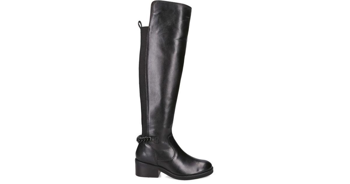 Kurt Geiger Leather Kgl Chelsea Over The Knee Boots Leather in Black ...