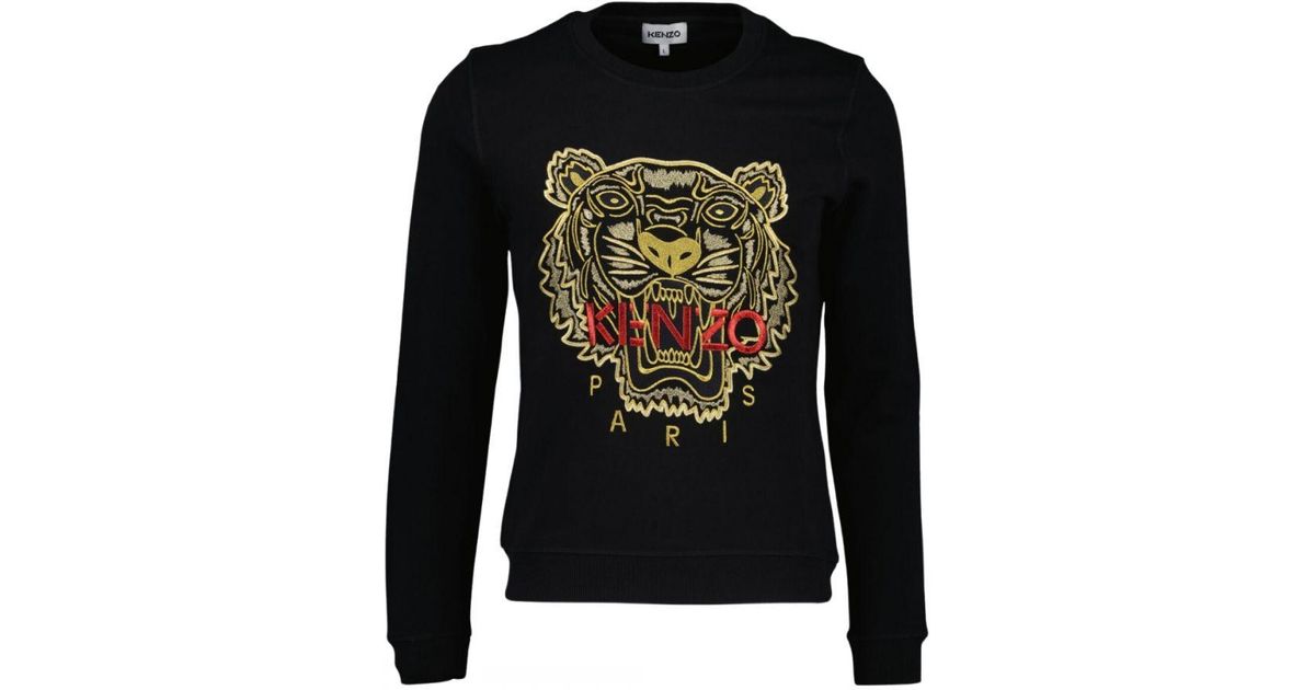 Black and online gold kenzo sweater