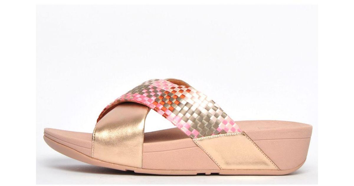 Fitflop Lulu Silky Weave Sandals in Pink Lyst UK