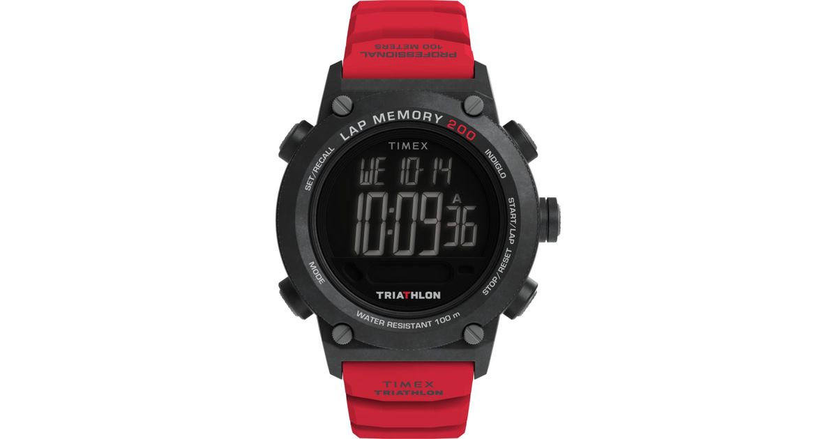 Timex Triathlon Watch Tw5M67000 Silicone in Black for Men | Lyst UK