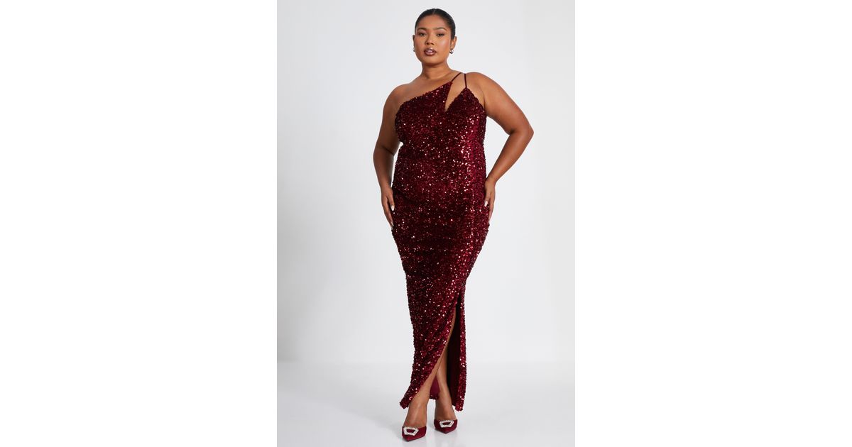 quiz sequin fishtail maxi dress red Quiz Sequin Fishtail Maxi Dress Red