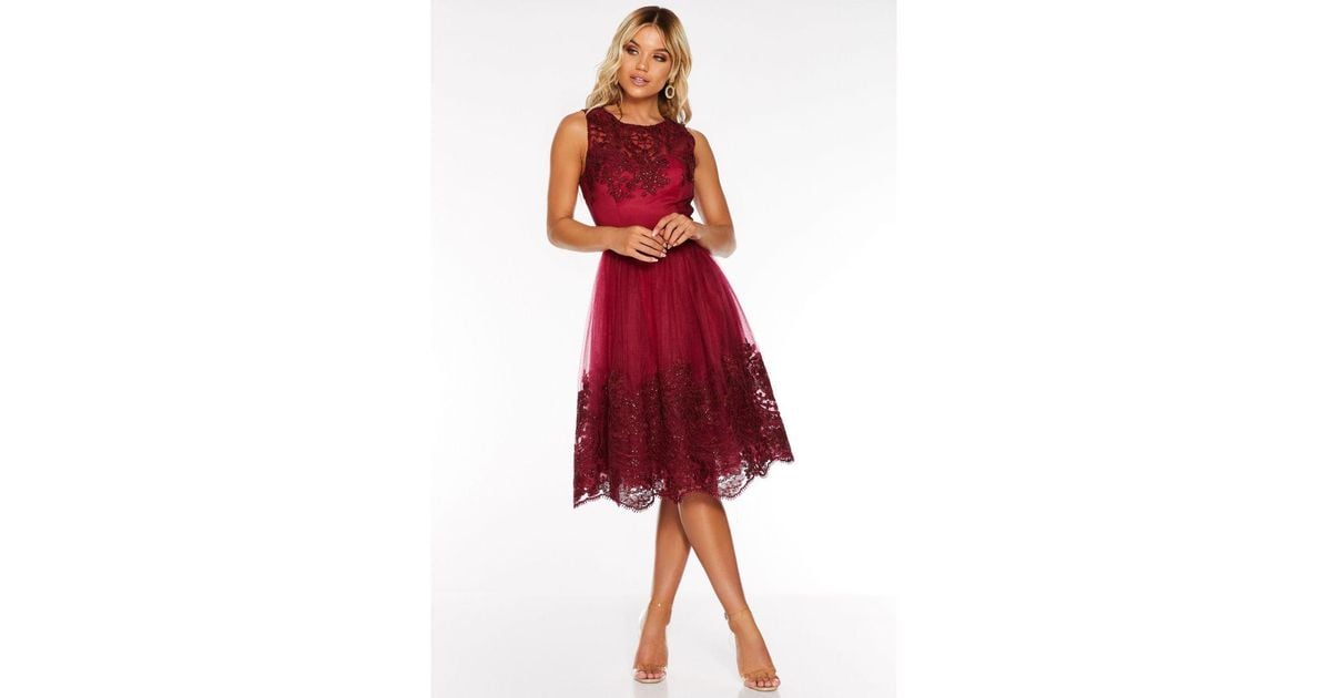 Quiz berry clearance sequin bodycon dress