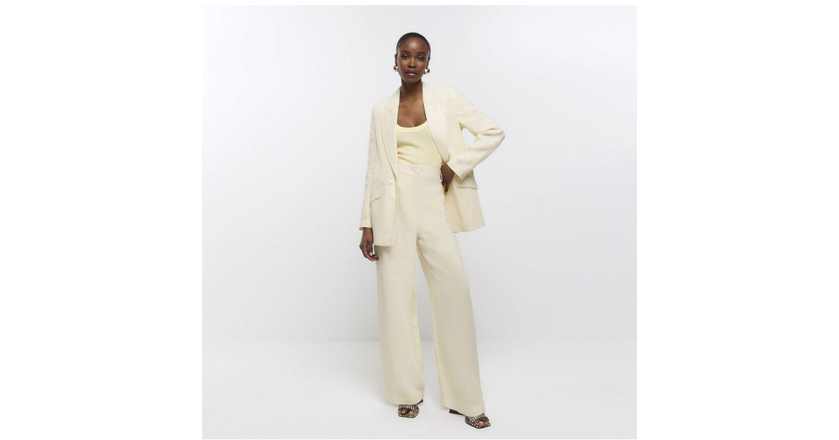 River island shop yellow trousers