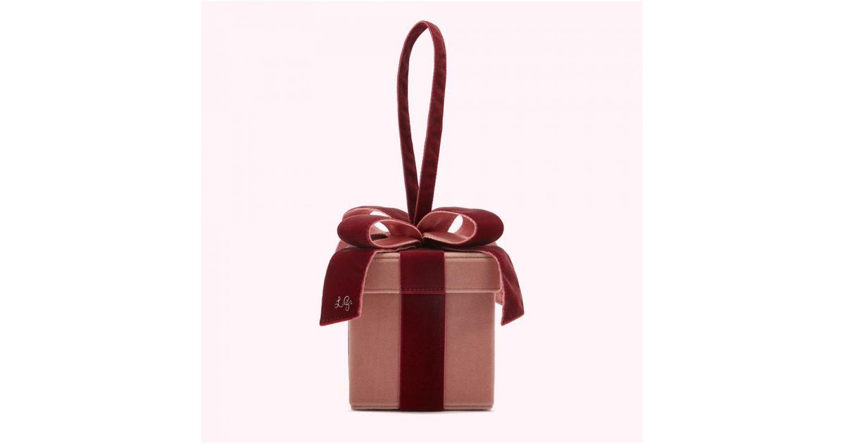 Lulu Guinness Powder Velvet Present Clutch Bag in Pink | Lyst UK