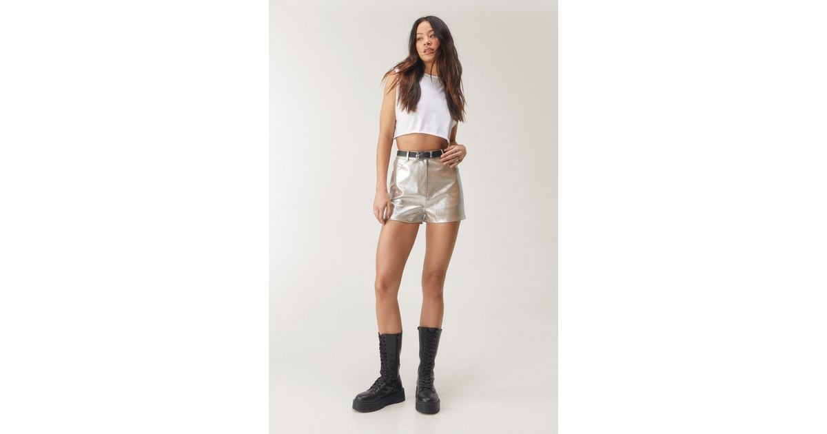 Pleather booty shorts sale