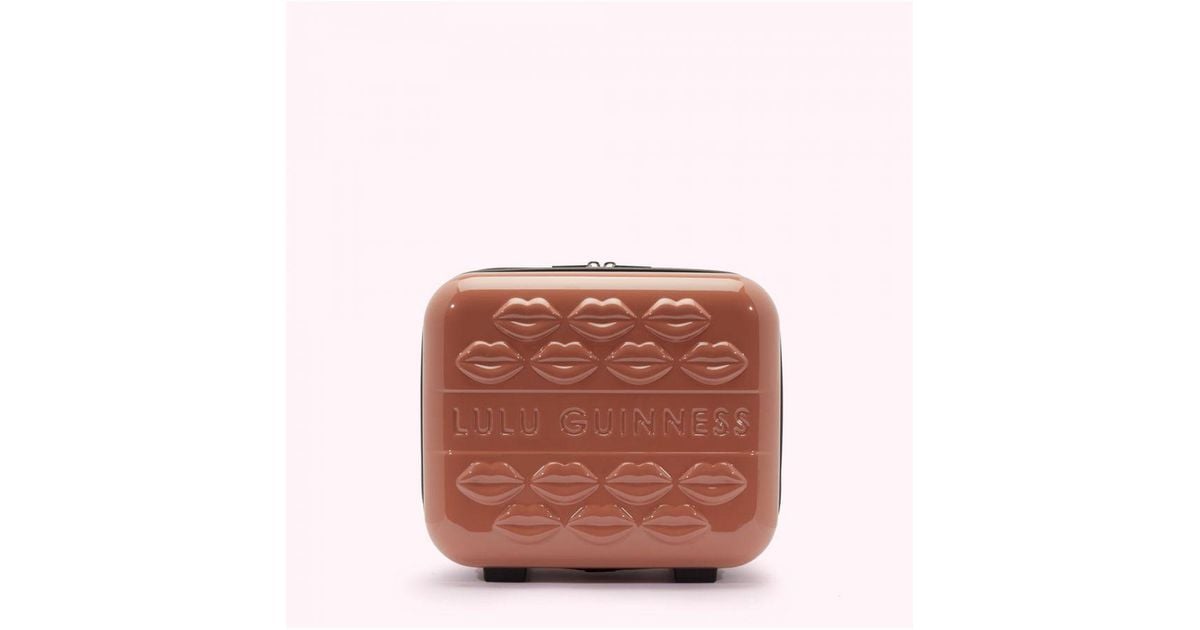 Lulu Guinness Agate Lips Vanity Case in Orange Lyst UK