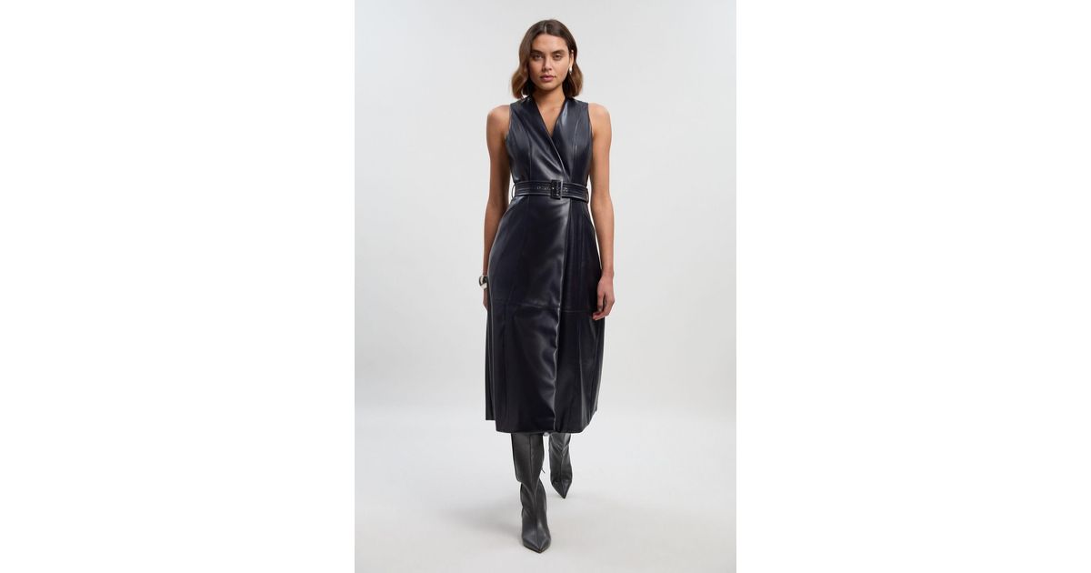 ramy brook faux leather dress Ramy Brook Sonnet Faux Leather Mini Dress