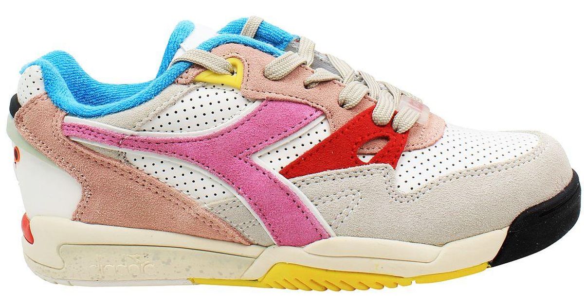 Diadora Lc23 Rebound Multicoloured Trainers in Pink for Men Lyst UK