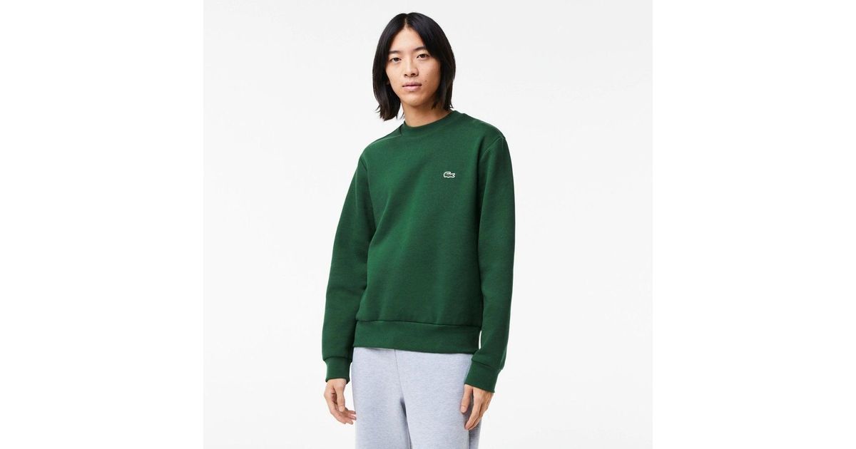 Lacoste crew neck sweatshirt fleece outlet