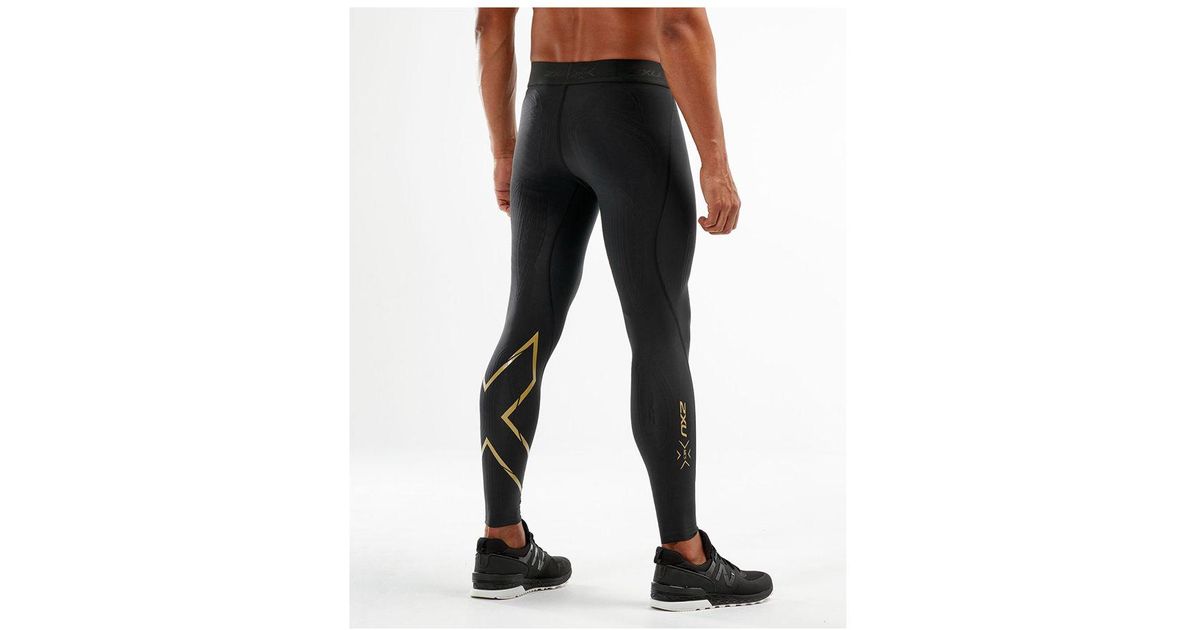 2xu gold top compression tights