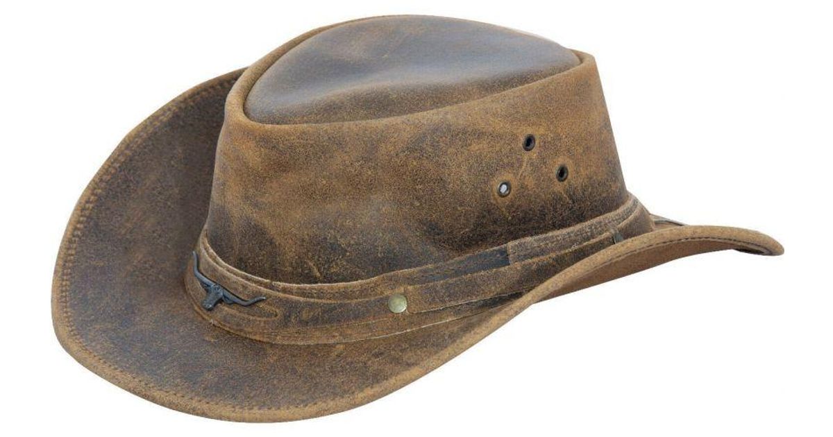 Infinity Leather Cowboy Aussie Real Hat Australian Tan Western Outback