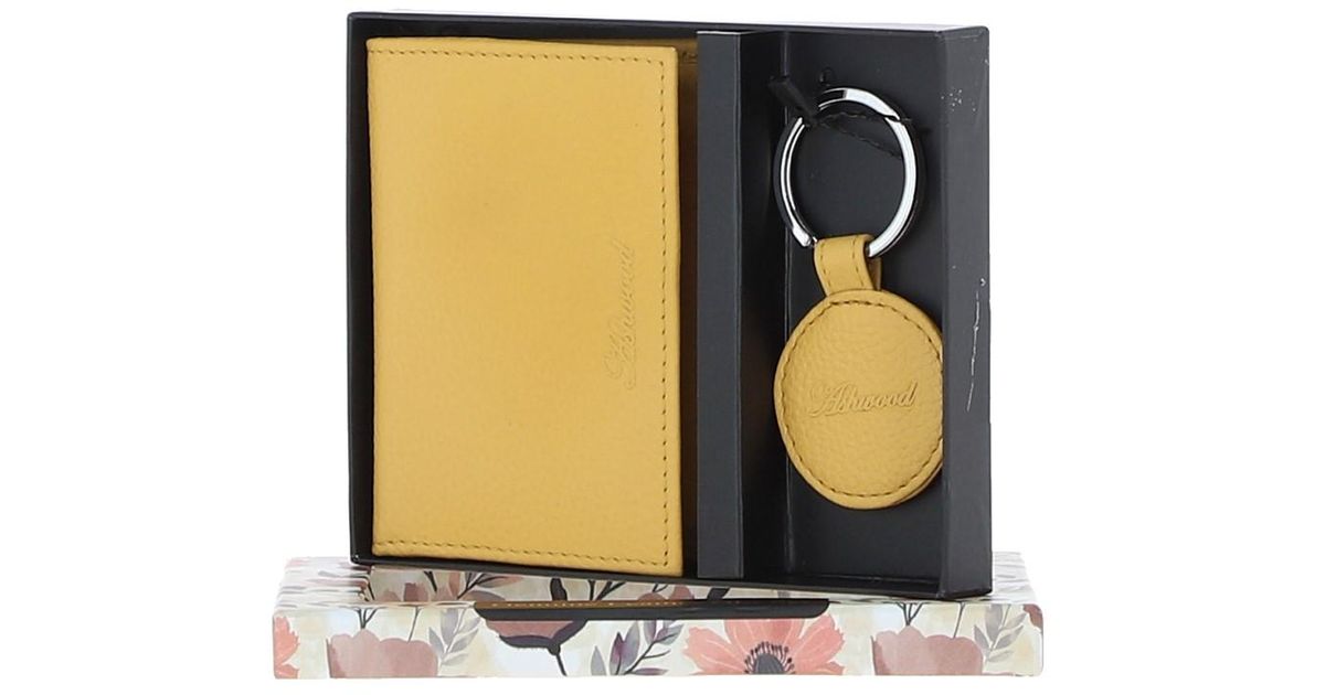 Ashwood Leather Elegant Real Card Holder & Key Ring Set in Black | Lyst UK