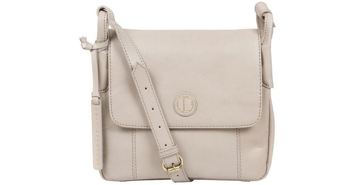 Pure Luxuries 'houghton' Dove Grey Leather Cross Body Bag Leather in