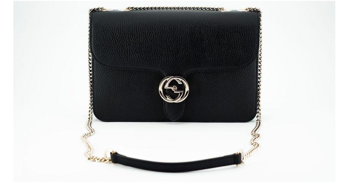Gucci Calf Leather Dollar Shoulder Bag in Black Lyst UK