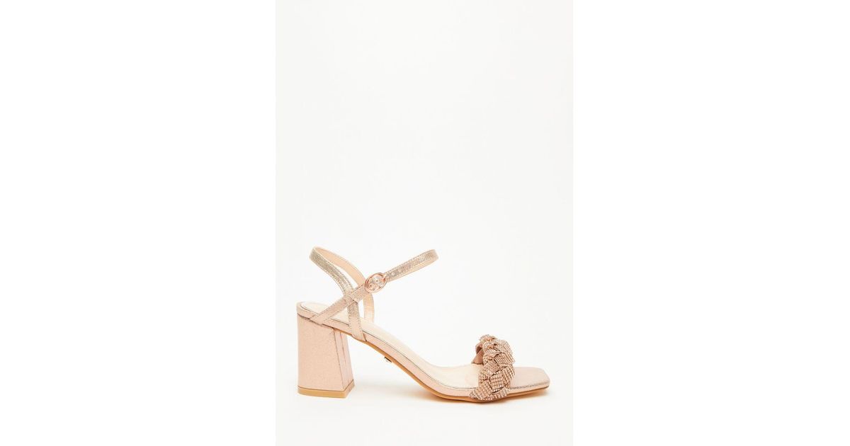 Quiz rose cheap gold sandals