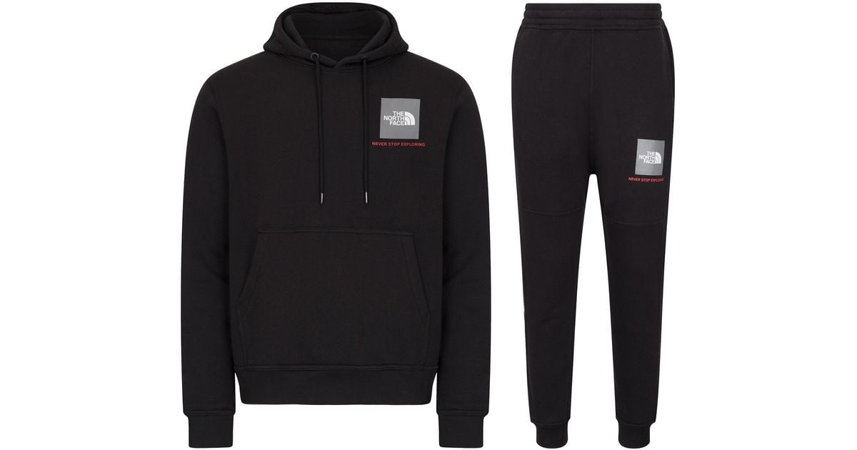 The North Face Small Box Hooded Tracksuit Set in Black for Men - Main Image
