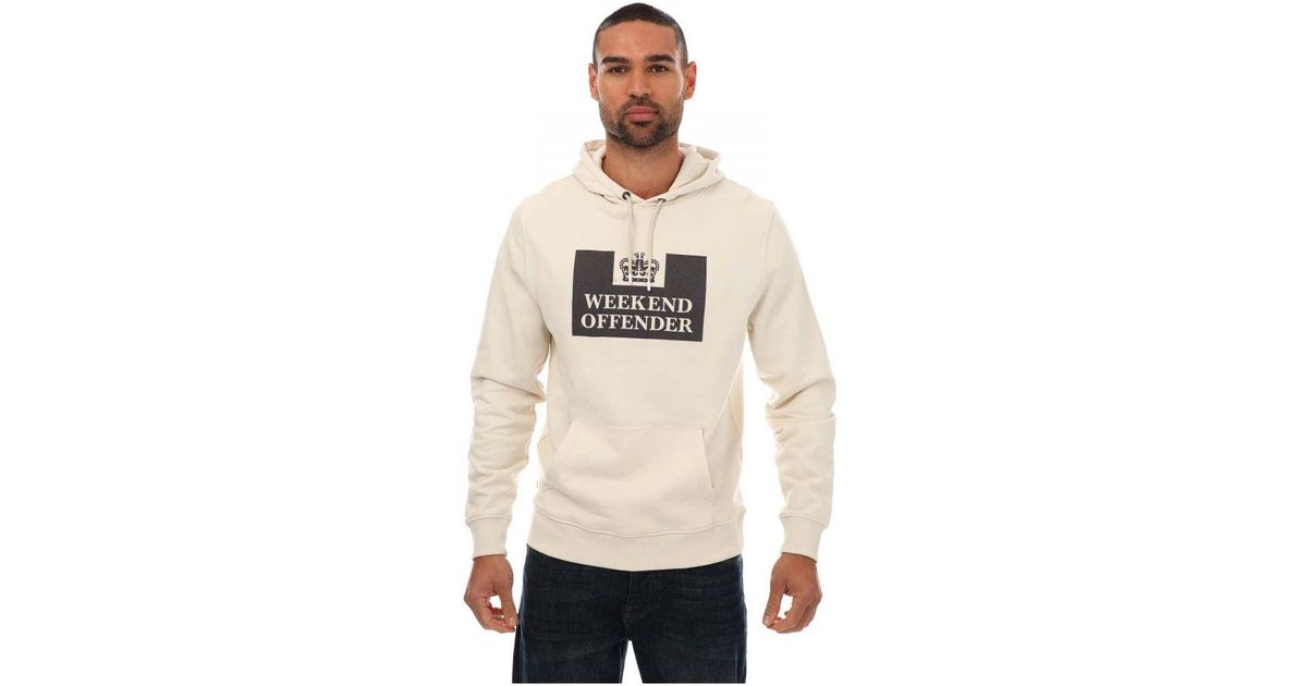 Weekend Offender Garrison Logo Hoody in Natural for Men Lyst UK