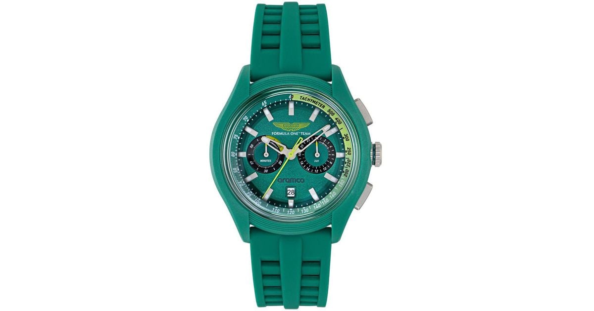 Aston Martin Am Formula 1 Blc Watch Mtfb1F604 Silicone in Green for Men ...
